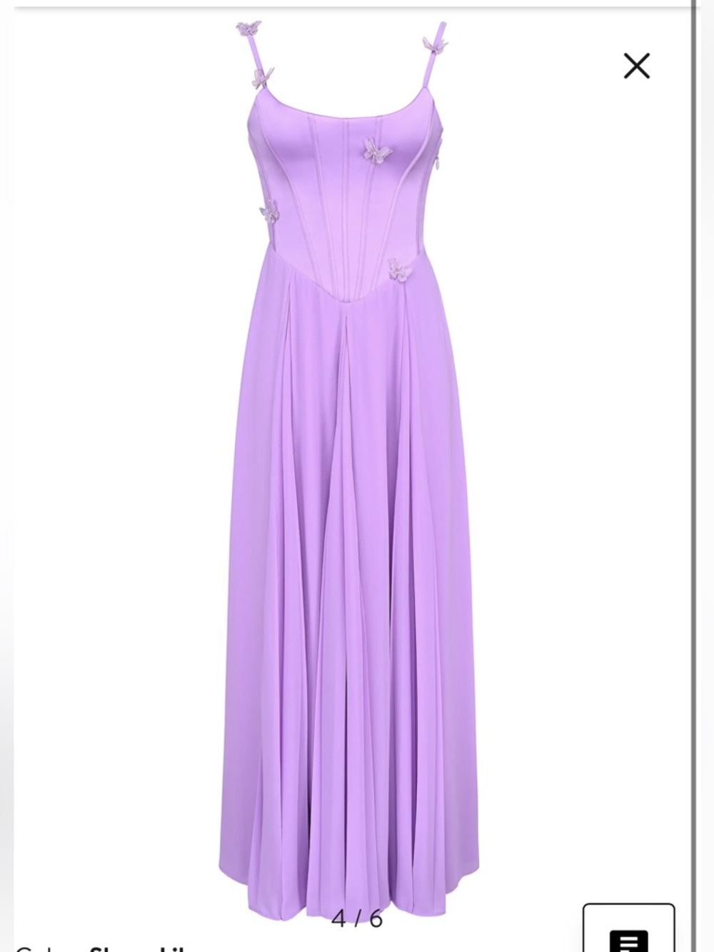 House of CB Pascha Butterfly Appliqué Corset Maxi Dress